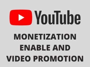 Promote for YouTube Channel monetization enable & Video promotion.