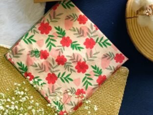 Floral Print Red Cotton Handkerchief Online