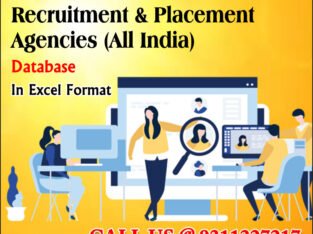 Recruitment & Placement Agencies (All India) Data – In Excel Format
