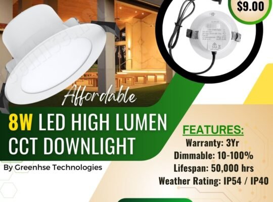 Affordable 8W LED High Lumen CCT Downlight | Greenhse Perth