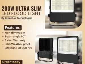 Buy 200W Ultra Slim LED Flood Light By Greenhse Technologies