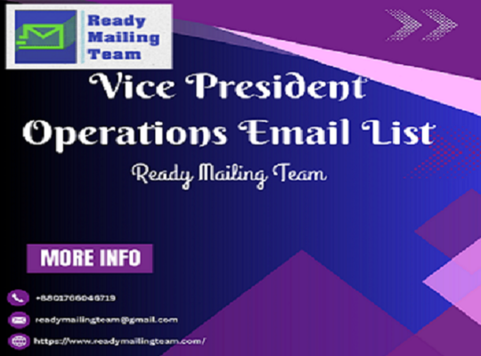 Boost Your B2B Marketing with the VP of Operations Email Address List from Ready Mailing Team