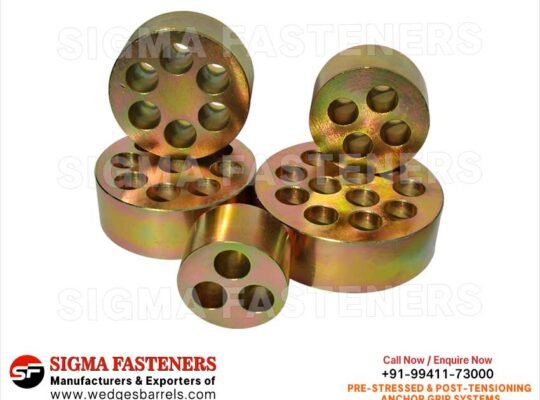 Post Tensioning wedges and barrels, pre stressed anchor grip system, anchor heads plates manufacture