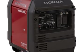 Honda Eu 3000-Watt Portable Inverter Generator – Gasoline Single Fuel with Electric Start