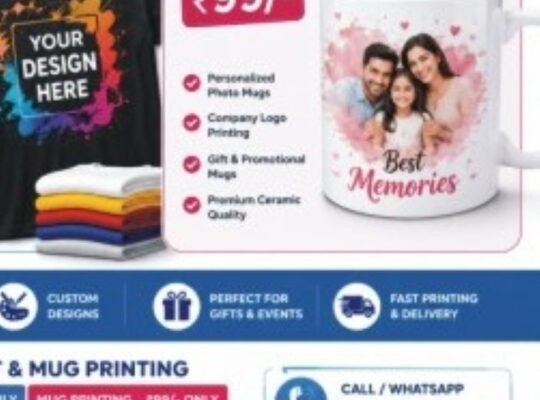 T shirt and Mug Printing Rs. 50/- only | Online Printing Service | Custom printing | 600