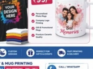 T shirt and Mug Printing Rs. 50/- only | Online Printing Service | Custom printing | 600